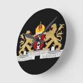 アムステルダムの軍のコート ラウンド壁時計 (傾斜)