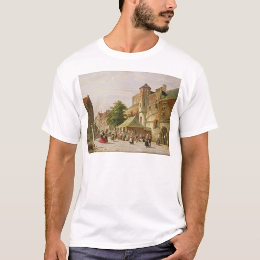 アムステルダムの通り場面 Tシャツ (正面)