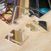 アムステルダムの運河にボート、オランダ ジグソーパズル (側面)