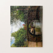 アムステルダムの運河。 ジグソーパズル (縦)