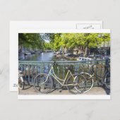 アムステルダムの運河 ポストカード (正面/裏面)