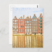 アムステルダムの運河 ポストカード (正面/裏面)