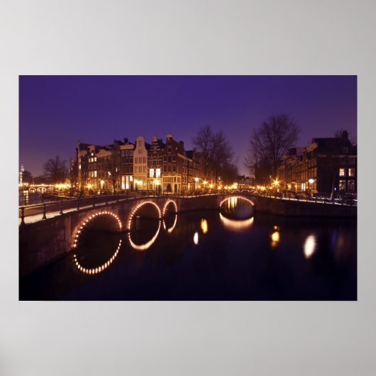 アムステルダムの都市の風光明媚なオランダ ポスター (正面)