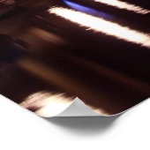 アムステルダムのZuiderkerkオランダの夜 ポスター (角)