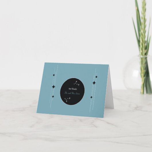 アムステルダムは感謝していしています: 淡いブルー サンキューカード (正面)