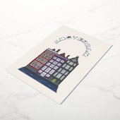 アムステルダムアイコニックアーキテクチャアートイラストレーション 箔シーズンカード (回転した状態)