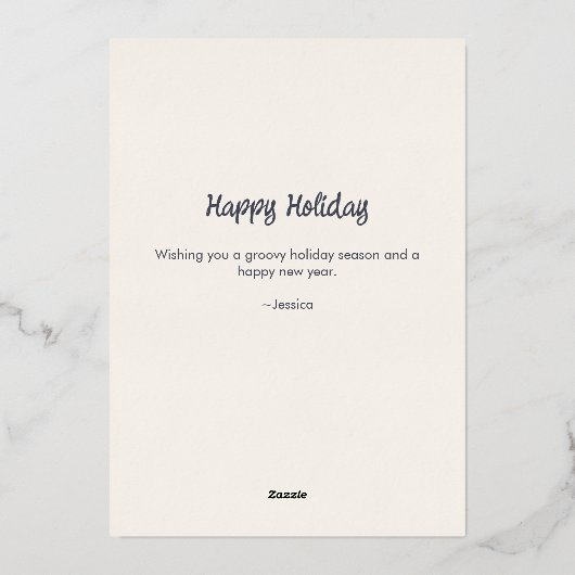 アムステルダムアイコニックアーキテクチャアートイラストレーション 箔シーズンカード (裏面)