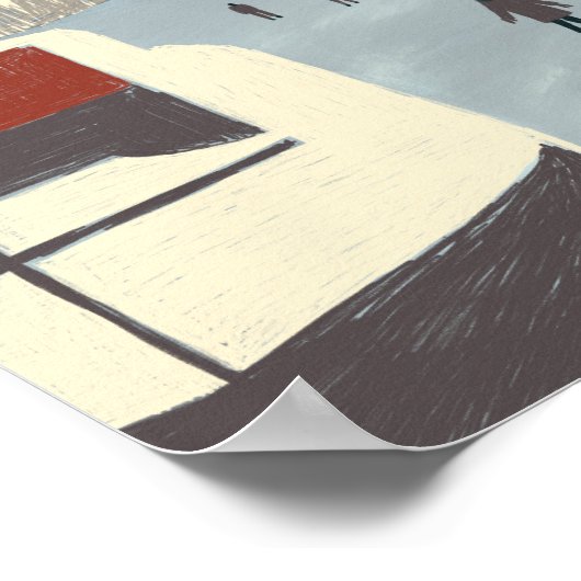 アムステルダムアイススケートで滑るin winter ポスター (角)