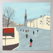 アムステルダムアイススケートで滑るin winter ポスター (正面)