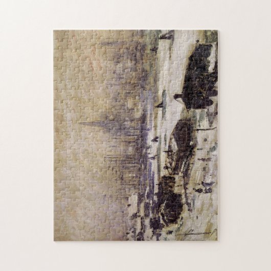 アムステルダムインザスノーモネファインアート ジグソーパズル (縦)