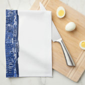 アムステルダムインブルーデルフトウェアスタイル キッチンタオル (四つ折り)