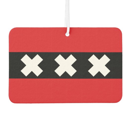 アムステルダムエアフレッシュナー国旗 カーエアーフレッシュナー (正面)