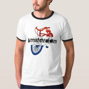 アムステルダムオランダのネザーランドサイクリング Tシャツ