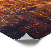 アムステルダムオランダの美しい夕日 ポスター (角)