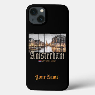 アムステルダムオランダオランダヴィンテージ記念物 iPhone 13ケース