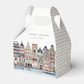 アムステルダムオランダカナルウォーターカラーランドスケー結婚ズ フェイバーボックス (裏面サイド)