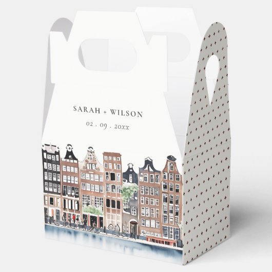 アムステルダムオランダカナルウォーターカラーランドスケー結婚ズ フェイバーボックス (オープン)