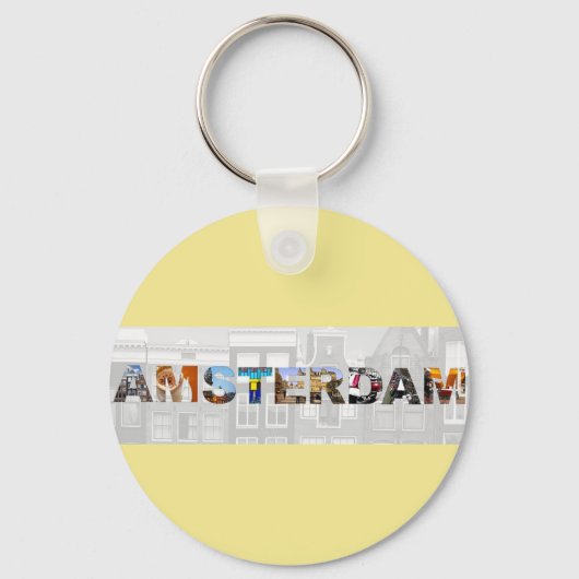 アムステルダムオランダカナルホームズトラベルフォト キーホルダー (正面)