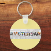 アムステルダムオランダカナルホームズトラベルフォト キーホルダー (裏面)