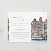 アムステルダムオランダカナルランドスケープウェディングレセプション エンクロージャーカード (正面/裏面)