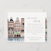 アムステルダムオランダカナルランドスケープ結婚ズ詳細 エンクロージャーカード (正面/裏面)