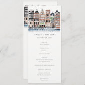アムステルダムオランダカナルランドスケープ結婚式 プログラム (正面/裏面)