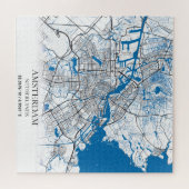 アムステルダムオランダシティマップトラベルシンプル ジグソーパズル (横)