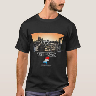 アムステルダムオランダスカイラインバケーションスーベリーチ Tシャツ