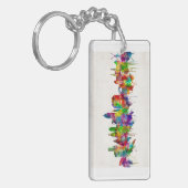 アムステルダムオランダスカイライン キーホルダー (正面左)