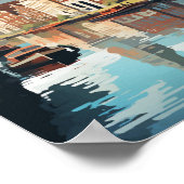 アムステルダムオランダズ有名トラベルプレイス ポスター (角)