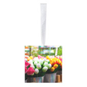 アムステルダムオランダトラベルフォトカスタム キューブオーナメント (右)