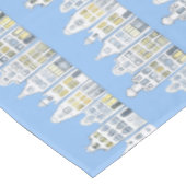 アムステルダムオランダハウスウォーターカラービレッジブルー テーブルクロス (アングル)