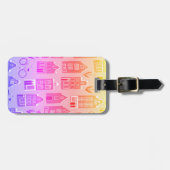 アムステルダムオランダハウスツリップビークスパターン ラゲッジタグ (正面横)