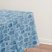 アムステルダムオランダハウスバイクチューリップ予測できなブルー テーブルクロス (インサイチュ)