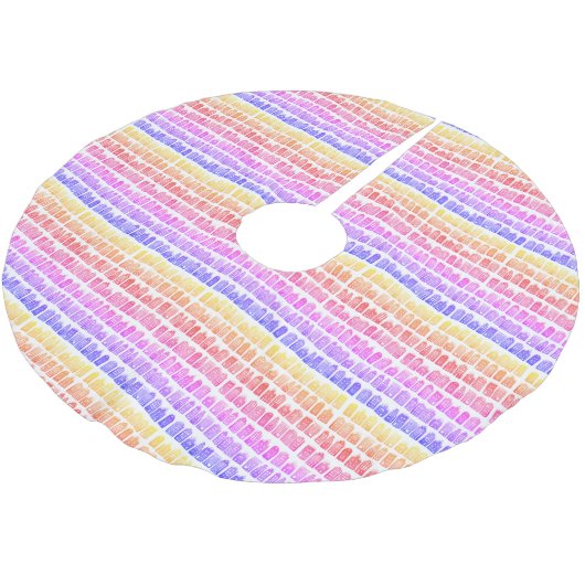 アムステルダムオランダハウズカラフルウォーターカラーパターン ブラッシュドポリエステルツリースカート (アングル)