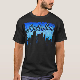 アムステルダムオランダホランドシティスカイライン3 Tシャツ