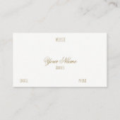 アムステルダムオランダラブ金ゴールドルックタイポグラフィ エレガント 名刺 (裏面)