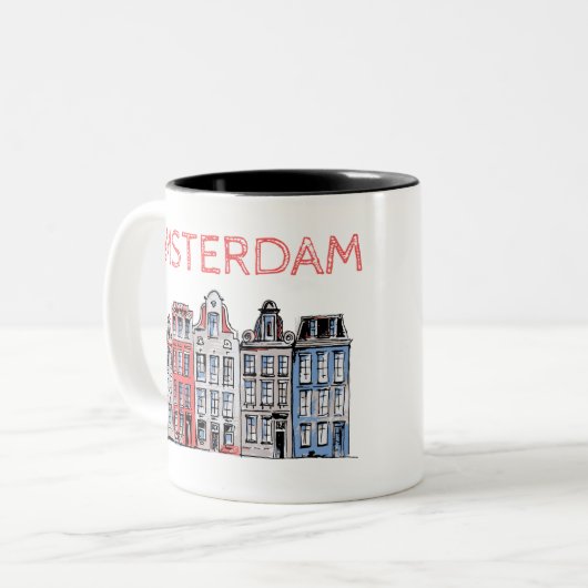 アムステルダムオランダリーニングハウス ツートーンマグカップ (正面左)