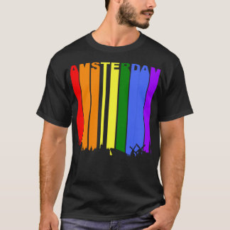 アムステルダムオランダレインボーLGBTゲイプライド Tシャツ
