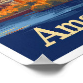 アムステルダムオランダヴィンテージトラベルイラストレーション ポスター (角)