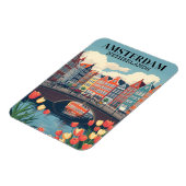 アムステルダムオランダヴィンテージトラベルサイクル マグネット (左側)