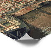 アムステルダムオランダヴィンテージ有名トラベルプレイス ポスター (角)