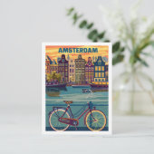 アムステルダムオランダヴィンテージ有名トラベルプレイス ポストカード (スタンド正面)