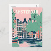 アムステルダムオランダ ポストカード (正面/裏面)