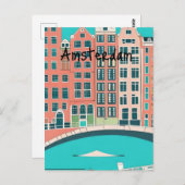 アムステルダムオランダ ポストカード (正面/裏面)