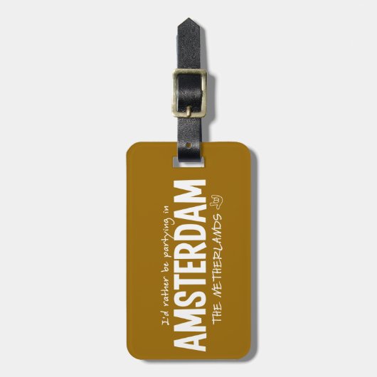 アムステルダムカスタムの荷物タグ ラゲッジタグ (正面縦)