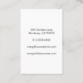 アムステルダムカナルトワイライトフォトトラベルツーリズム 名刺 (裏面)