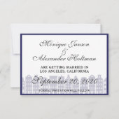 アムステルダムカナルハウシズオランダザデイトカードを保存 招待状 (裏面)