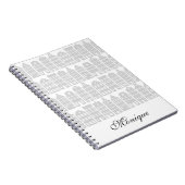 アムステルダムカナルハウシズオランダパーソナライズされたシルバー ノートブック (右側)