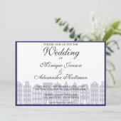 アムステルダムカナルハウシズオランダ結婚式招待状 招待状 (スタンド正面)